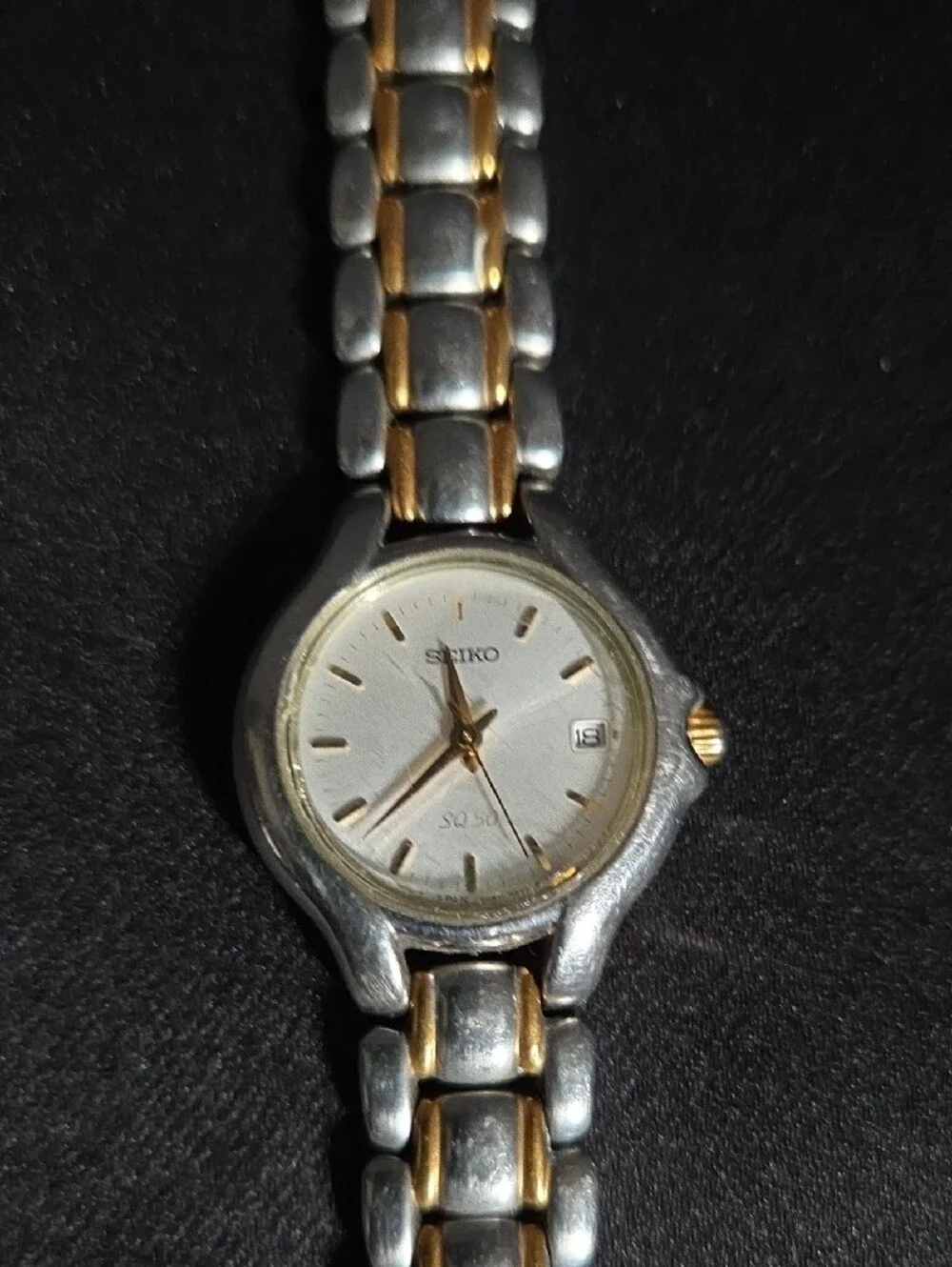 Seiko Two-Tone Silver and Gold Women's Bracelet Watch